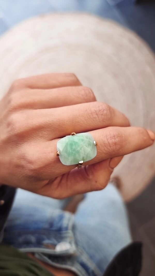 Bague Rectangle Amazonite